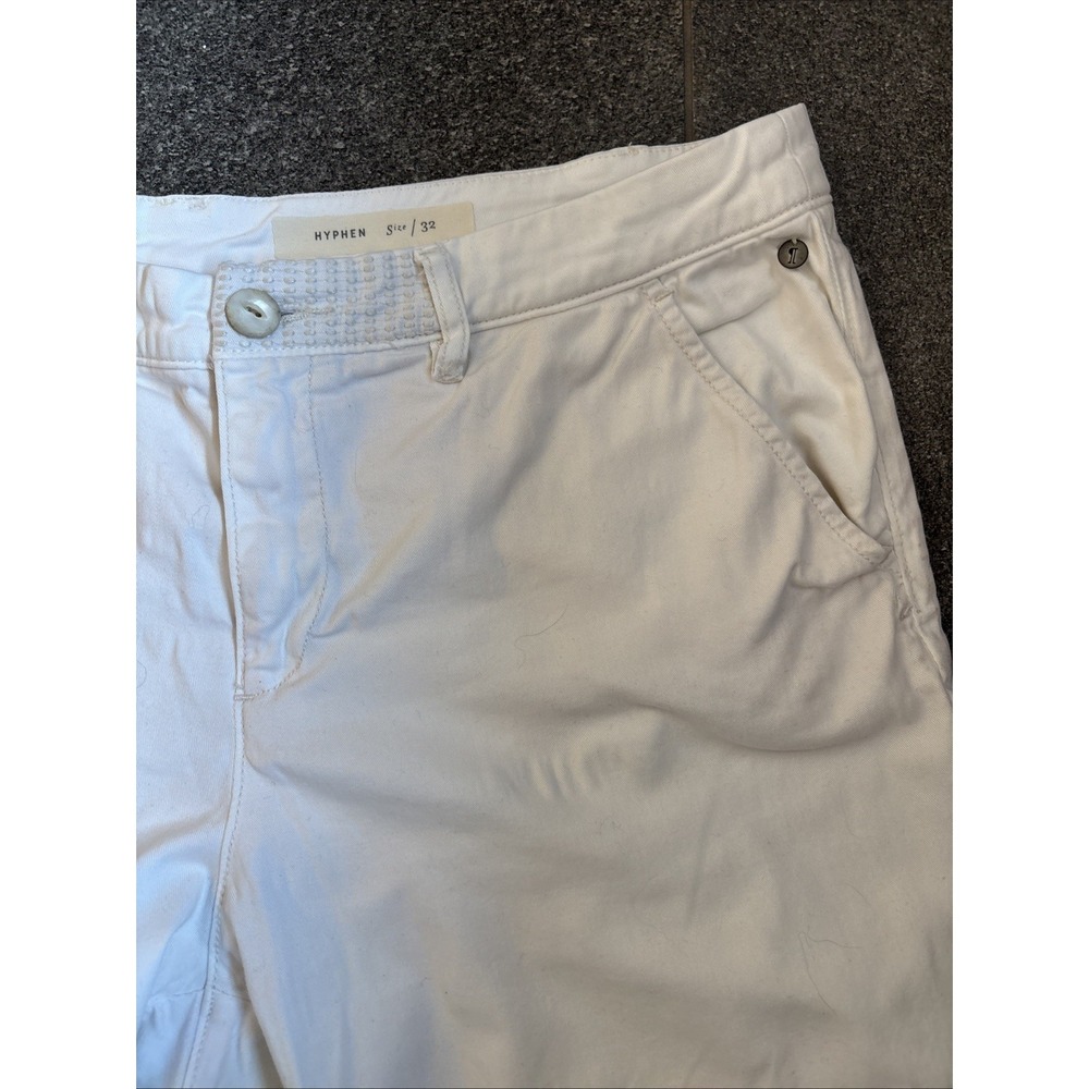 Anthropologie Pilcro Hyphen Stretch Cotton Chinos White  Women's Size 32 - Picture 5 of 16